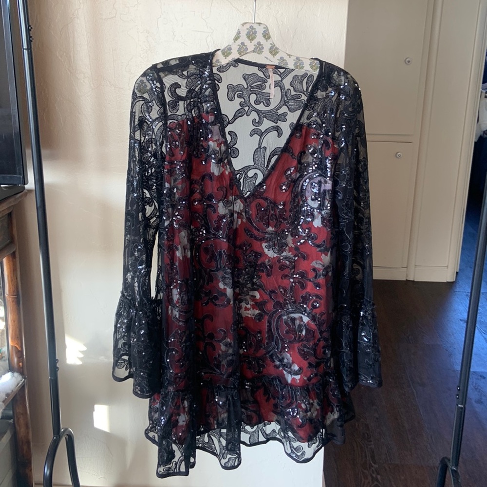 Free People gorgeous beaded dress sz S